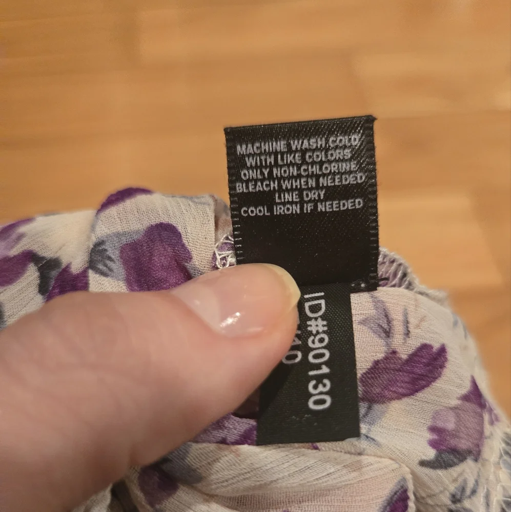 Express Purple Flower Ruffled Camisole - Picture 5 of 5